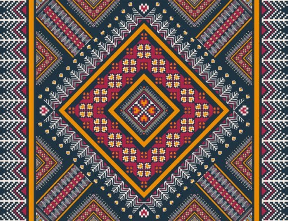 Colorful Ethnic Geometric Stitch Pattern Review