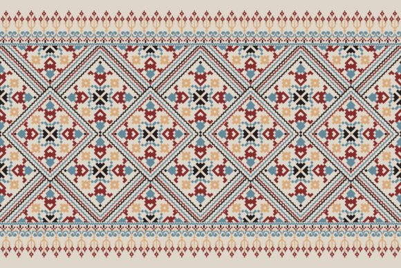 Floral Cross Stitch Texture Fabric Review