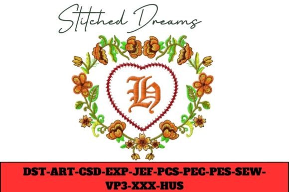Floral Heart Letter H Embroidery Review