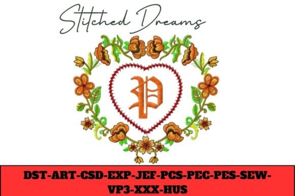 Floral Heart Letter P Embroidery Review