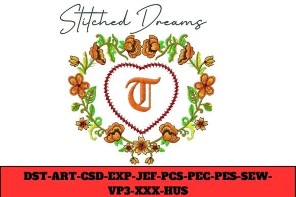 Floral Heart Letter T Review