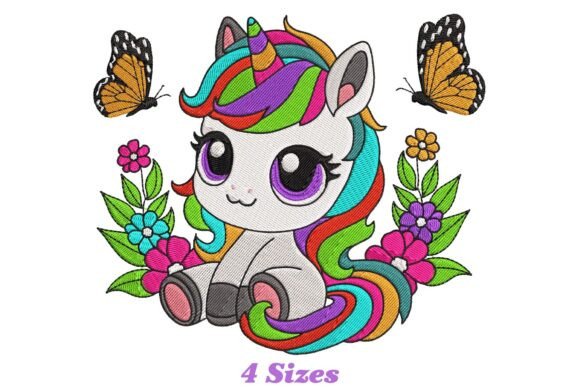 Floral Unicorn with Butterfly Embroidery Review