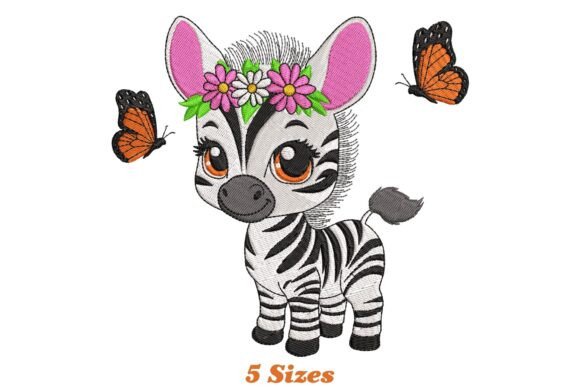Floral Zebra with Butterfly Embroidery Review