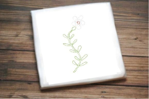 One Line Small Flower with Leaf Embroidery Review